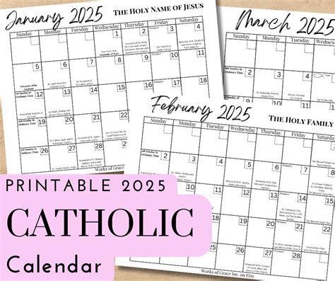 April 2025 Calendar Catholic › Bernd F. Schroder