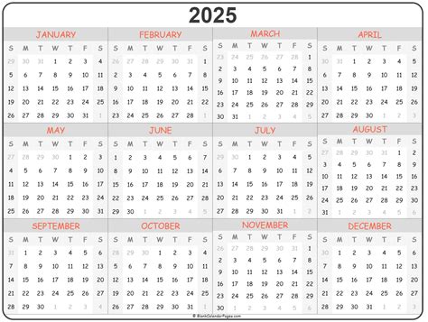 Free Printable 2025 Calendars No Downloading - Hunter Mustafa