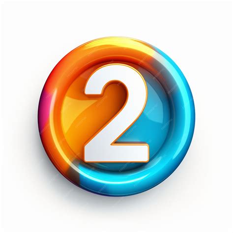 Premium Photo | Number 2 or two isolated 3d illustration
