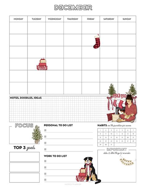 Free Printable December Planner Pages - Lovely Planner