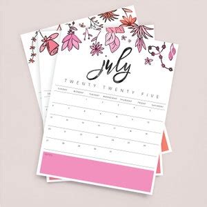 Printable 2025 Calendar - Etsy