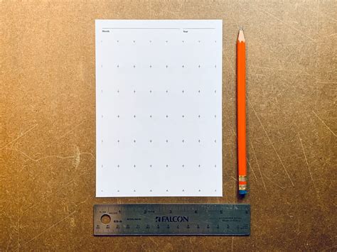 Printable 5x7 Monthly Calendar Template | Etsy