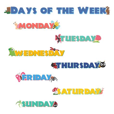 Days Week Chart Free Printable - Printable Templates