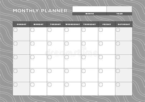 Monthly Calendar Design stock illustration. Illustration of weekly ...