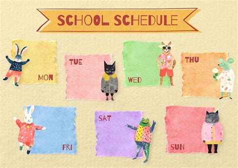 School schedule template | Premium Photo - rawpixel