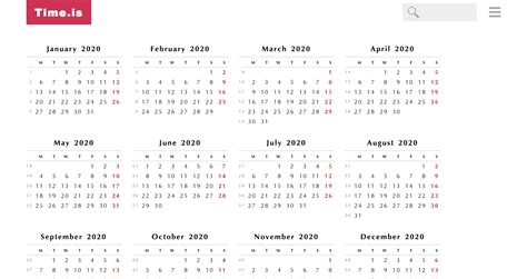 2040 calendar - Time.is