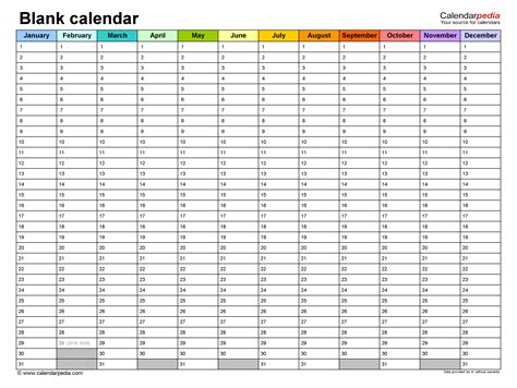 Fillable Calendar