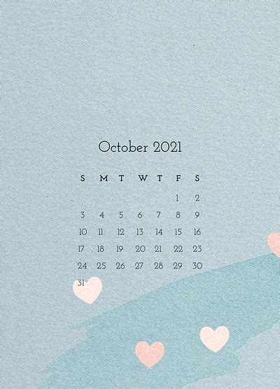October 2021 calendar editable template | Premium Vector - rawpixel ...
