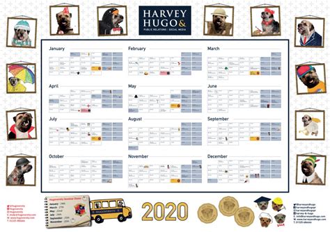 Our Digital Wall Planner 2020 | Harvey & Hugo