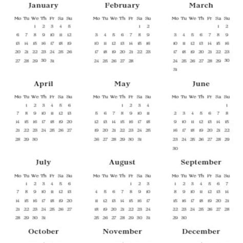 Year Calendar View 2025 - Etsy