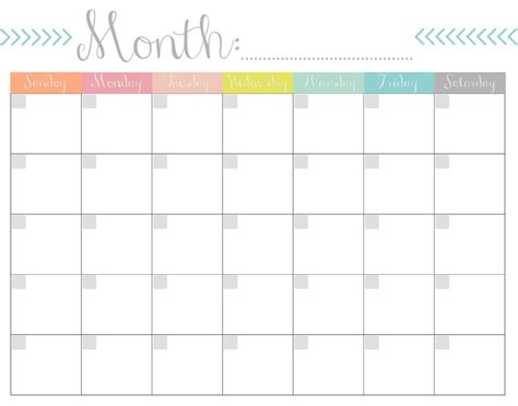 How do I print a blank calendar in Word?