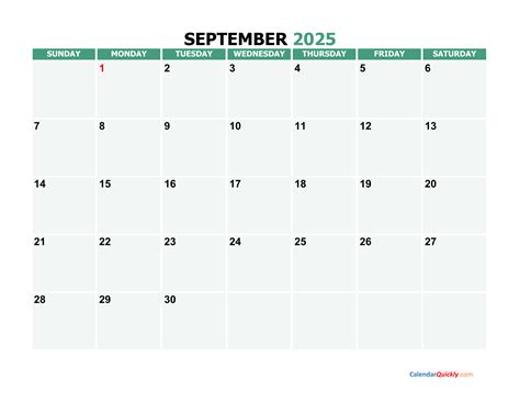 September 2025 Calendar Printable Free Wiki Page - Michael E. Rowe