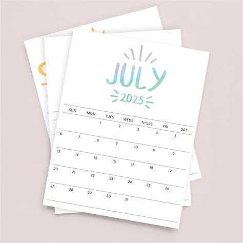 Printable 2025 Calendar - Etsy