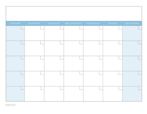 Printable Blank Calendar Templates - World of Printables