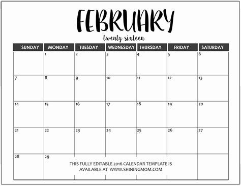 Printable Calendar That I Can Type On - Pen Leanor