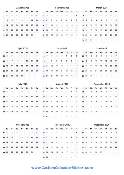 Ku School Calendar 2025 - Bianca Skye