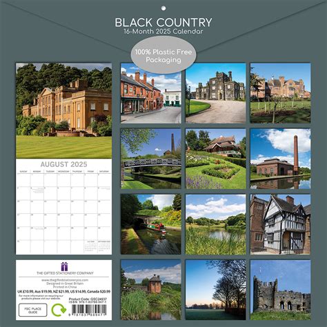 2025 Square Wall Calendar - Black Country | Wholesale Stationery
