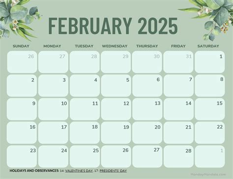 February 2025 Fill In Calendar - Kaela Maridel