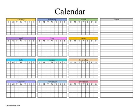 Editable Yearly Calendar Template - prntbl.concejomunicipaldechinu.gov.co