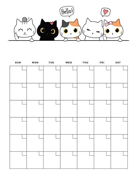 Printable Blank Calendar Templates - World of Printables
