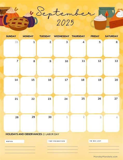 Free Printable Cute September 2025 Calendar Printable - Joann Tiphanie