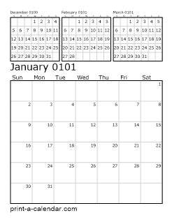 Download 101 Printable Calendars