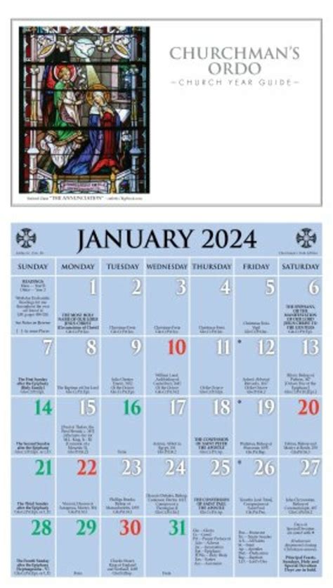 Church Calendar Template 2025 - Joseph Harrington