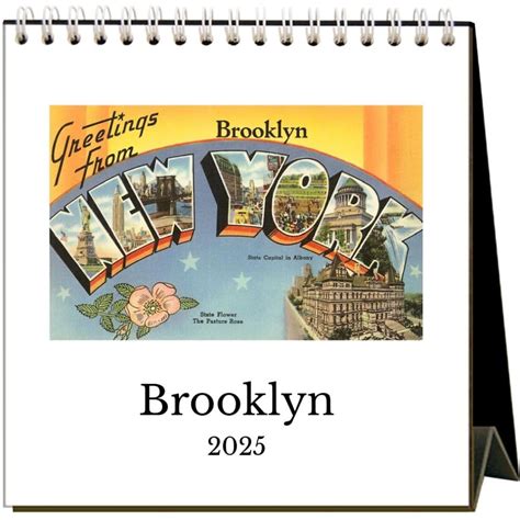 Nostalgic Brooklyn 2025 Easel Desk Calendar - Calendars.com