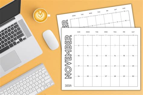 November Free Printable Calendar 2024 - Moneywise Moms - Easy Family ...