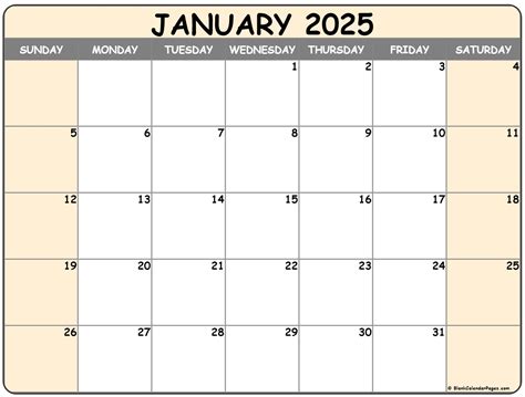 January 2025 calendar | free printable calendars