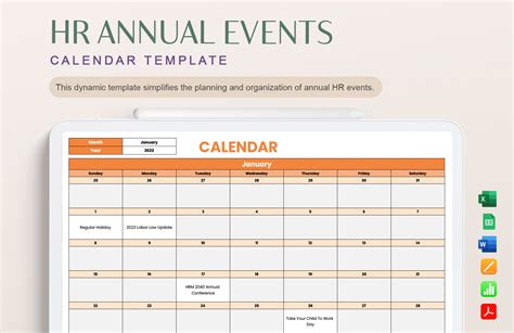 Editable Event Calendar Templates in Excel to Download
