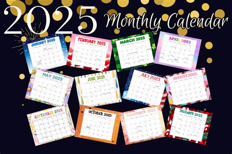 Cute Printable Calendar 2025 Editable - Delaney Ellis