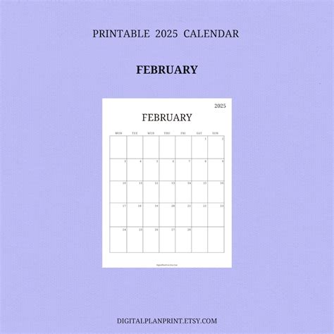 2025 Monthly Calendar, Printable ,minimalist Black Style,pdf, Letter ...