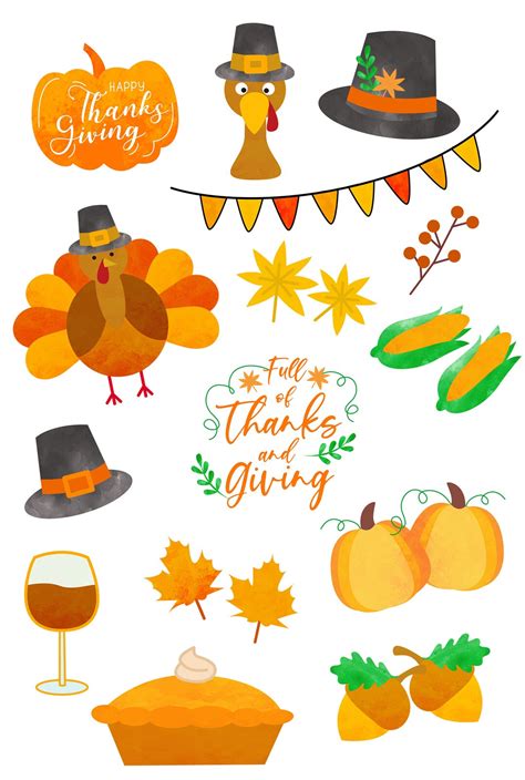 Thanksgiving Clipart, Clip Art for Thanksgiving, Turkey Clipart, Fun ...