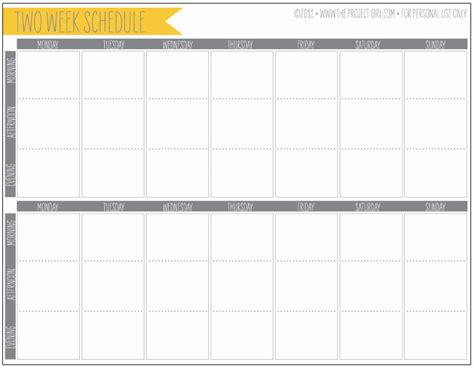 2 Week Calendar Printable – Peterainsworth