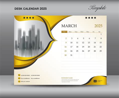 Calendar 2025 template on gold backgrounds luxurious concept, March ...