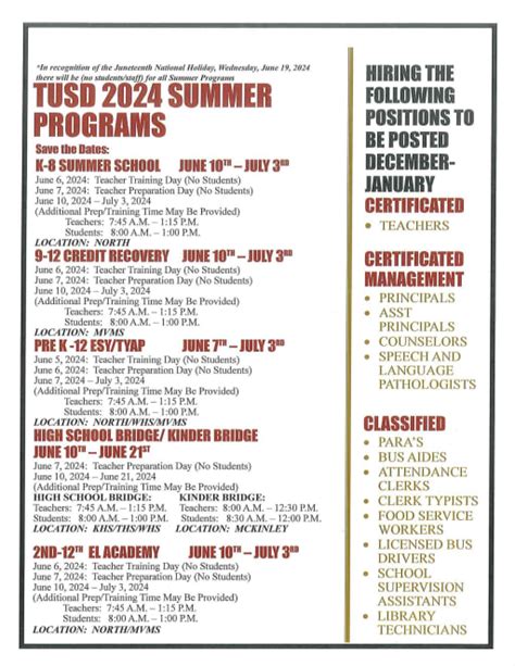 Tusd 2024 2025 Calendar June - Mame Stacee