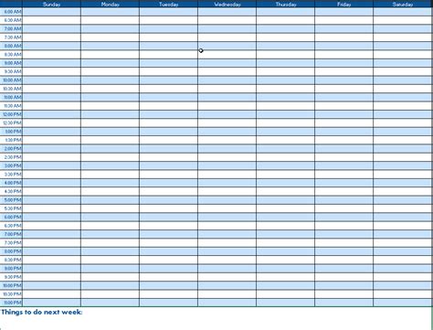 Excel Template - Daily Schedule Template by ExcelMadeEasy