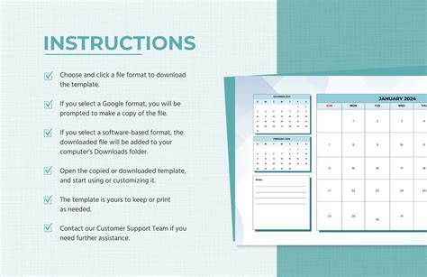 Calendar Word Template in Word, PDF, Google Docs - Download | Template.net