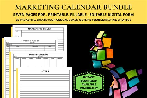 Annual Marketing Calendar Template Internet Marketing Campaign Planner ...