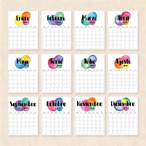 Calendario 2025 para Imprimir · Neon Nectar