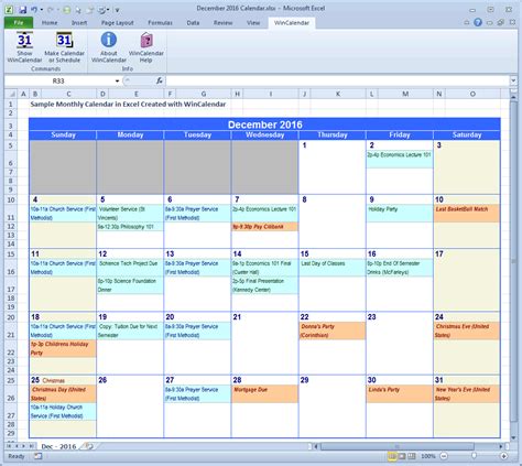 Monthly Calendar Schedule Template Beautiful Excel Calendar Template ...