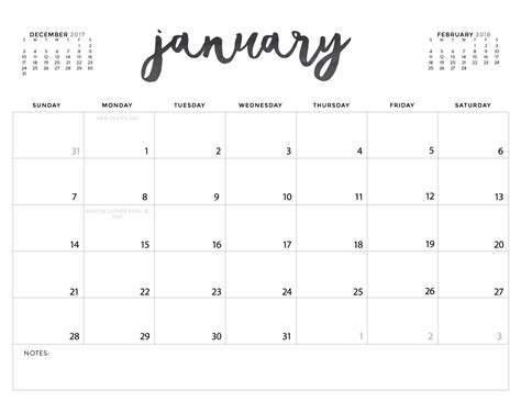 free printable blank calendar template paper trail design - download ...