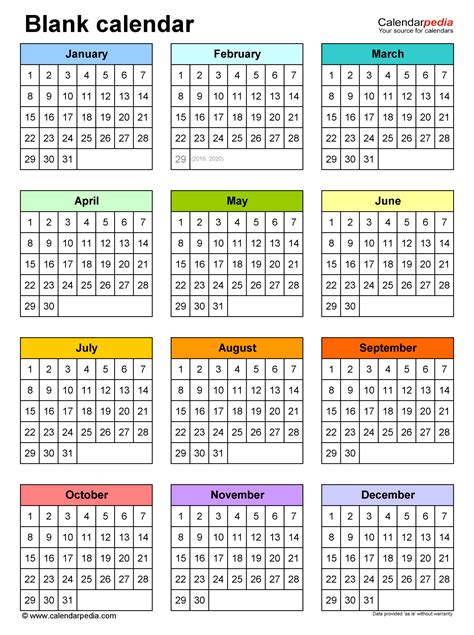 Yearly Printable Calendars - Printable Calendar