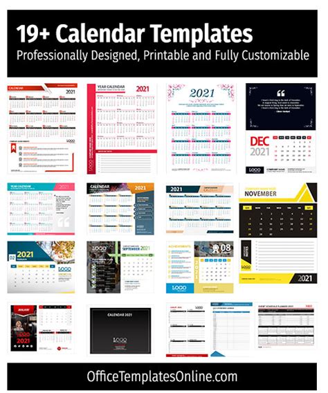 Download 20+ Free Calendar Templates for MS Word & Excel