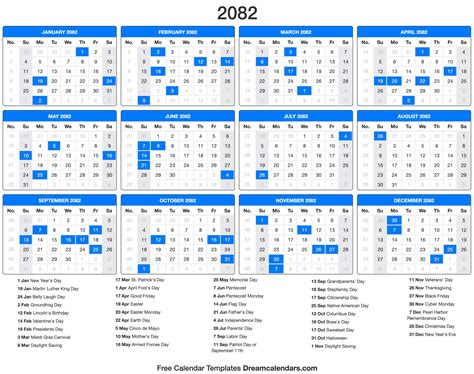 2082 Calendar