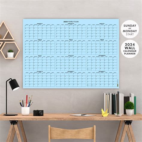 2025 Wall Planner, 2025 Monthly Planner, 2025 Wall Calendar, 2025 Year ...
