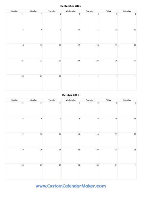 Calendar September October 2025 Printable - Nabil Eleanor