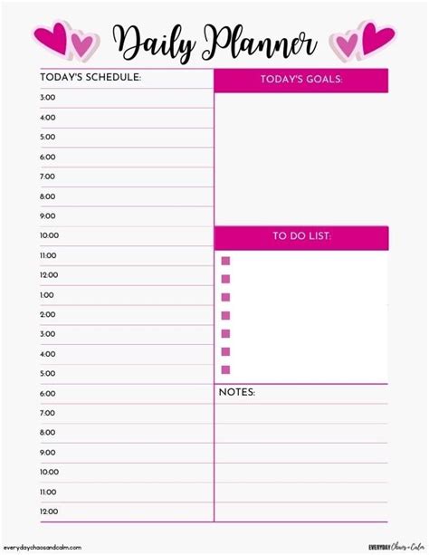 Free Printable Daily Planner 2025 Pdf - Arabella Rose