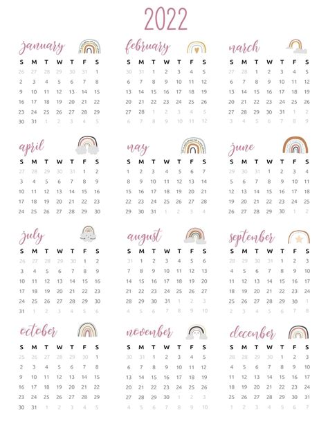 Printable 2022 Calendar One Page - World of Printables